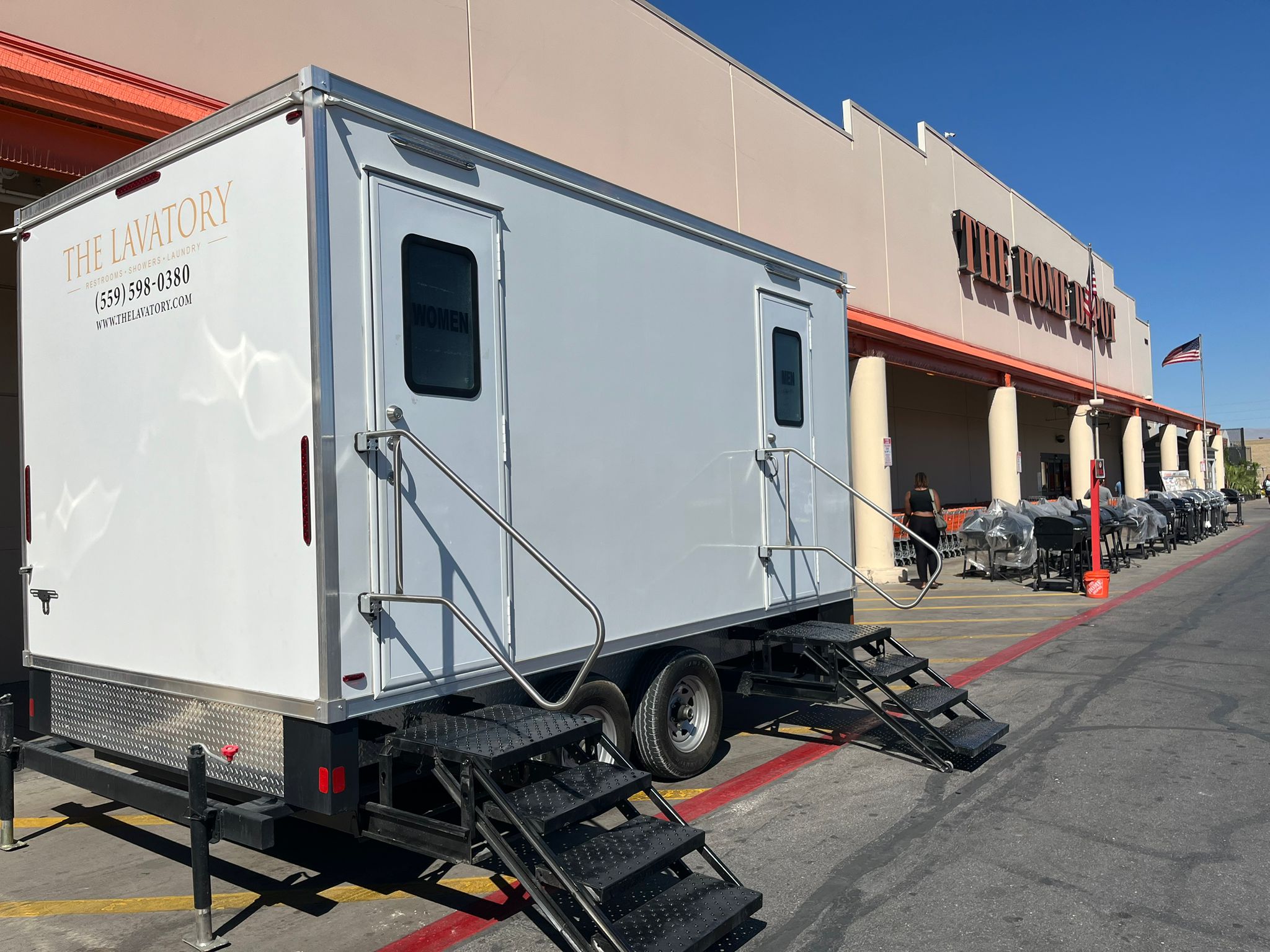 The Lavatory Texas Business Use luxury restroom trailer deployment