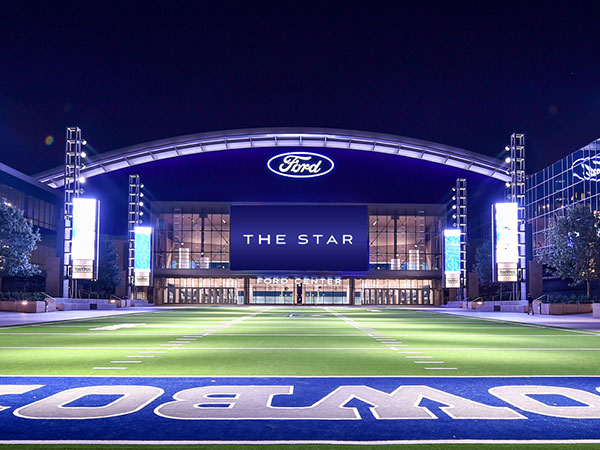 The Star in Frisco. Dallas Cowboys world headquarters. The Lavatory Texas luxury restroom trailer rentals in Frisco