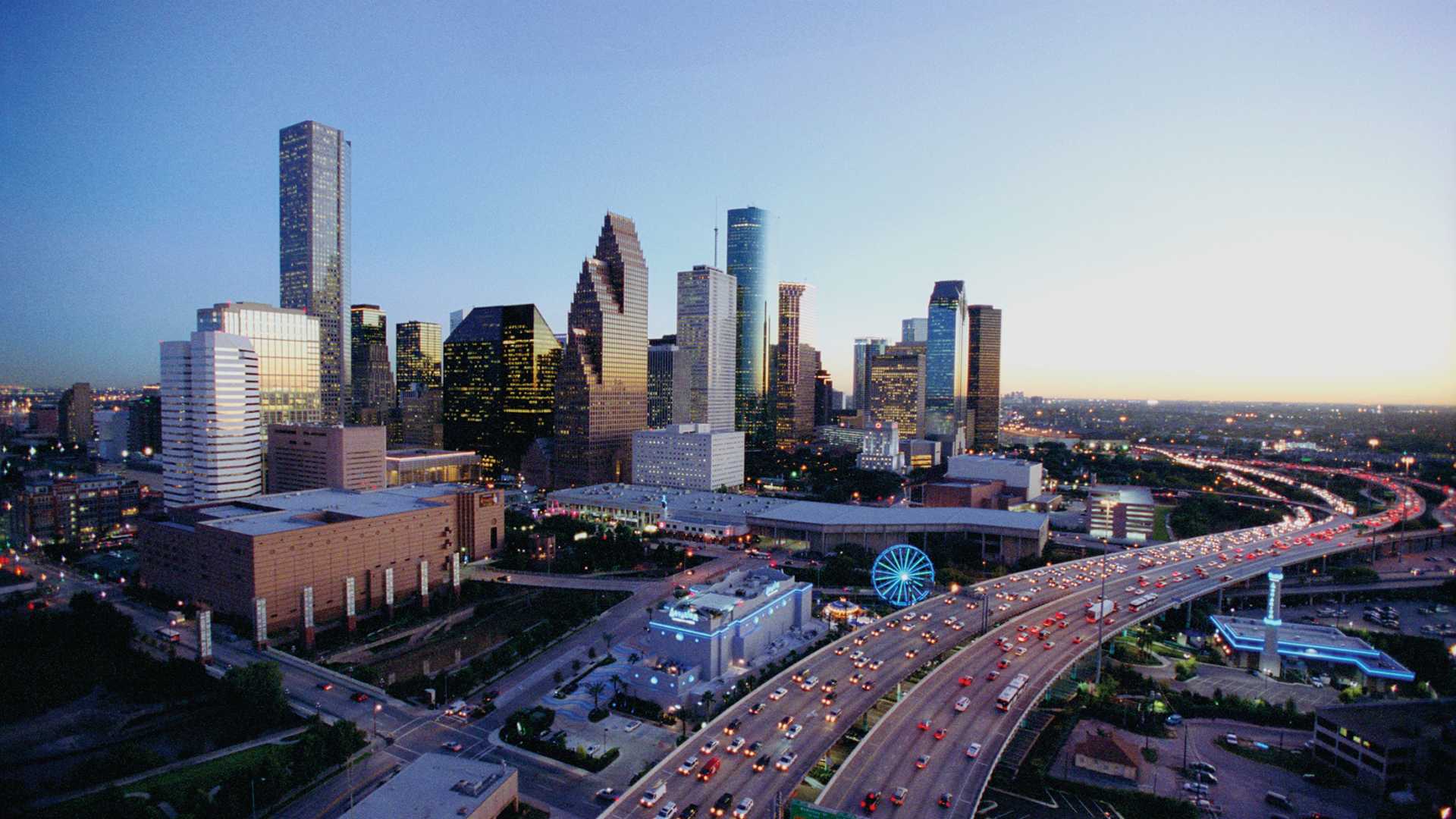 Texas downtown skyline. The Lavatory Texas serves every Texas metro