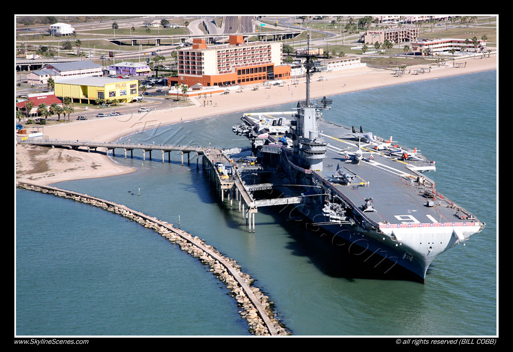 Corpus Christi neighborhood and skyline view, Corpus Christi, Texas