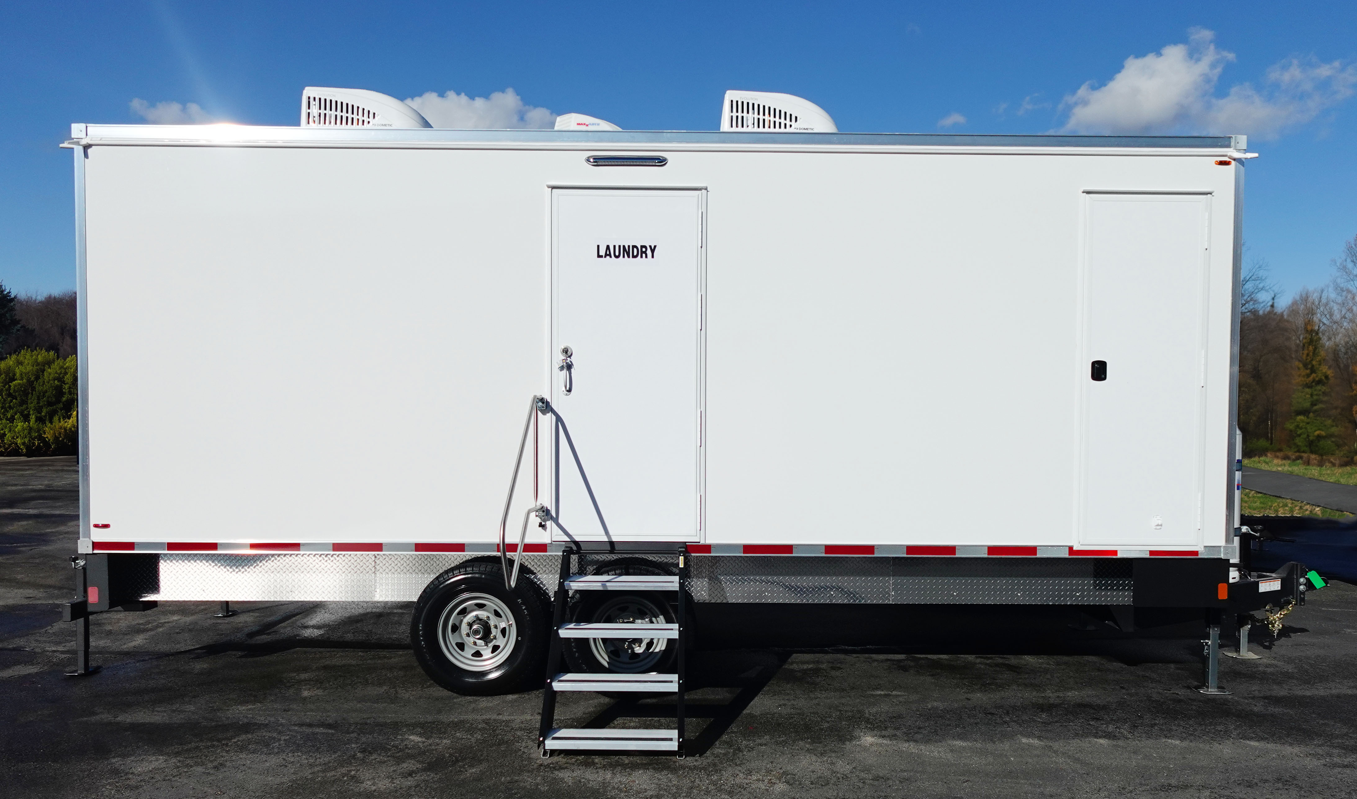 Texas laundry trailer rentals. The Lavatory Texas luxury fleet