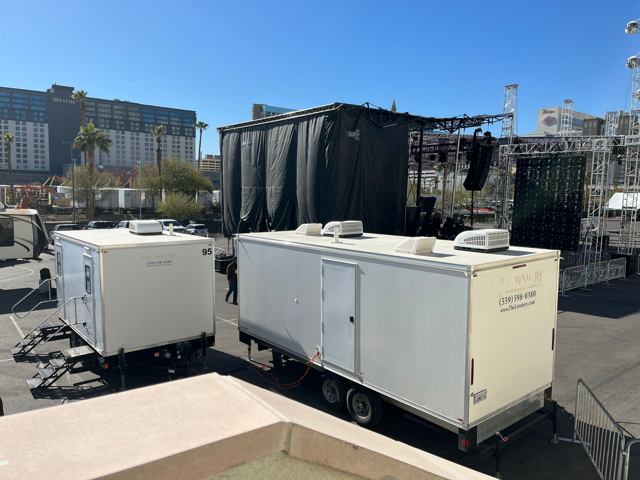 Real large outdoor events deployment by The Lavatory Texas